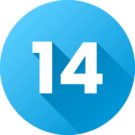 Number 14 icon Generic Circular