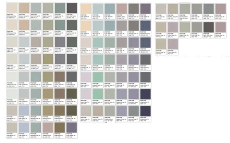 Pantone Color Chart Grey