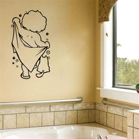 Decorative Lovely Shower Designed Waterproof Wall Stickers for Nursery Kids Bathroom Vinyl ...