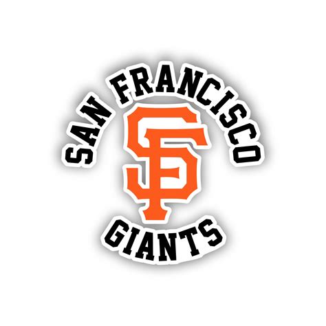 San Francisco Giants – SF with Name – Full Color Vinyl Sticker – Custom ...