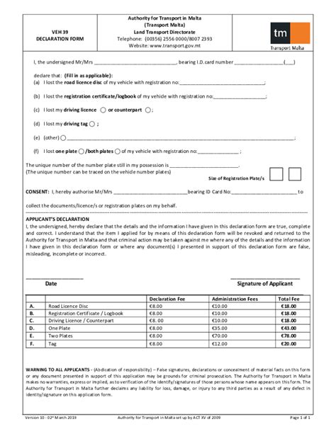 2019-2024 Form Malta VEH 39 Fill Online, Printable, Fillable, Blank ...