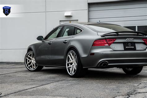 Solid Gray Audi A7 Put on Custom Chrome Rohana Rims — CARiD.com Gallery