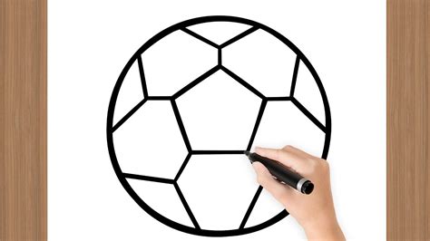 COMO DIBUJAR UNA PELOTA DE FUTBOL - YouTube