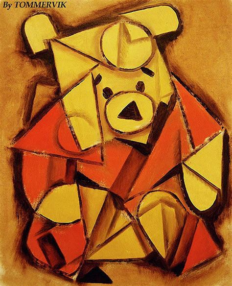 Cubist Painting - Cubist Pooh Bear Painting by Tommervik | Bear ...