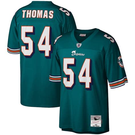 Men's Mitchell & Ness Zach Thomas Aqua Miami Dolphins Legacy Replica Jersey