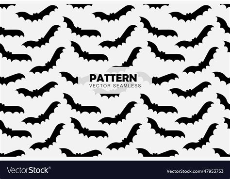 Bats flying silhouette pattern Royalty Free Vector Image