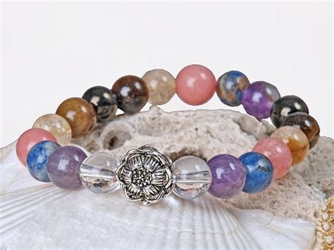 Healing stone braceletMulti stone braceletGem by SilverSanctuary