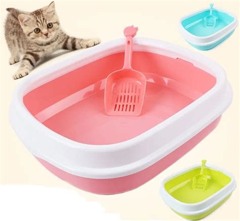 Cat Bedpans semi closed anti splash cat litter box plastic bedpan case pet supplies toilet for ...