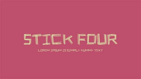 Stick Four Font : Download Free for Desktop & Webfont