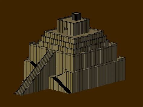 ziggurat babylon temple obj