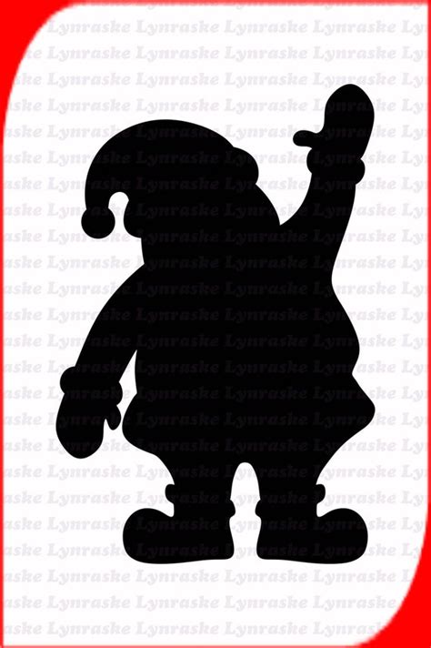 Santa Claus Silhouette SVG Svg Dxf Cricut Silhouette Cut - Etsy