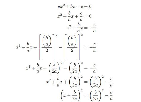 Derivation of the Quadratic Formula - Rob's Private Math Tutoring