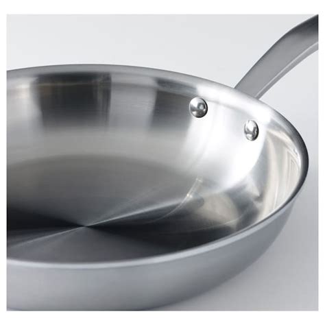 SENSUELL Frying pan, stainless steel, gray, Height: 2" Diameter: 13" - IKEA