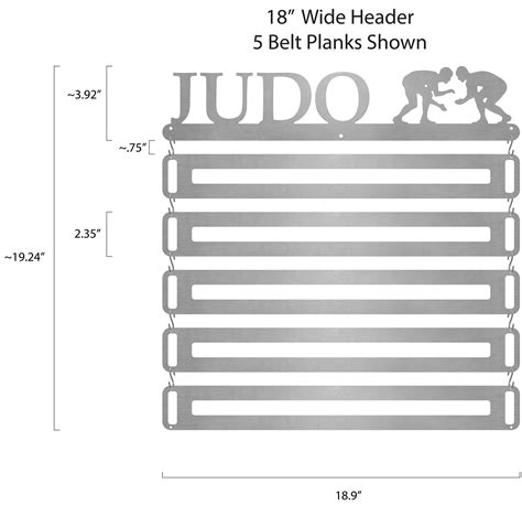 Judo Belt Display - Male | Sport & Running Medal Displays | The Original Stainless Steel Medal ...