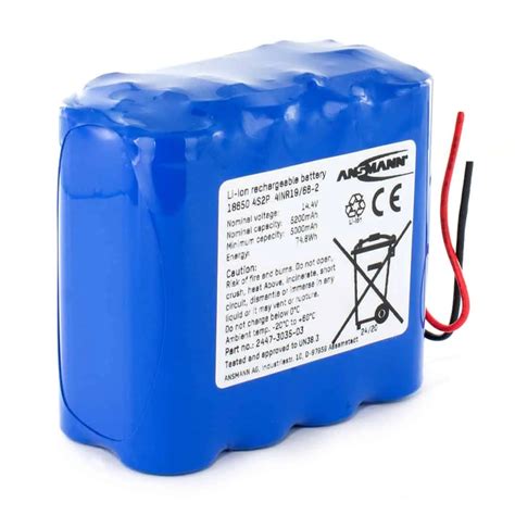 Ansmann Standard Li-ion 4S2P 14.8V / 5200mAh Battery Pack - Cell Pack ...