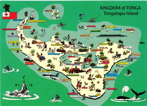 Large detailed tourist map of Tongatapu Island, Tonga. Tongatapu Island, Tonga large detailed ...