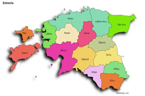 Create Custom Estonia Map Chart with Online, Free Map Maker.