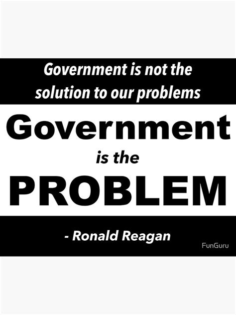 "Ronald Reagan Government Quote" Sticker for Sale by FunGuru | Redbubble