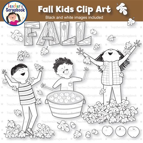 Fall Kids Clip Art | Made By Teachers