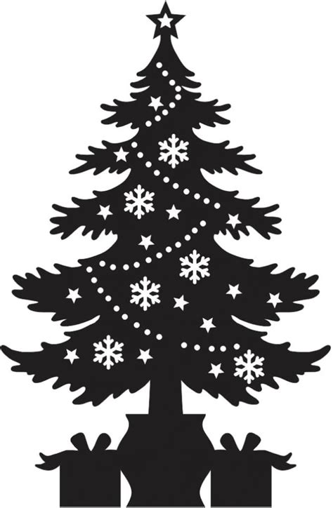 christmas tree vector free DXF files download - Free Vector