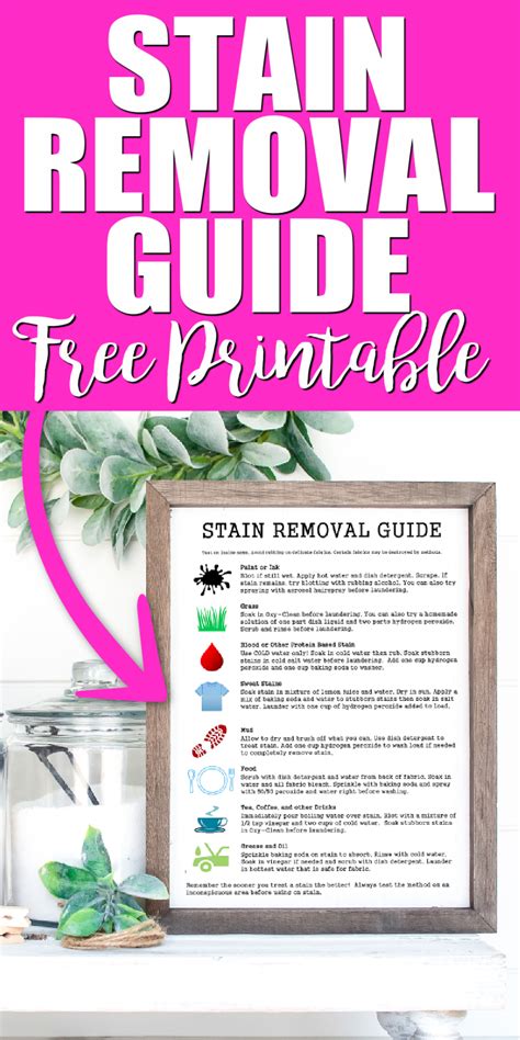 Stain Removal Guide Free Printable for Your Home - Angie Holden The Country Chic Cottage