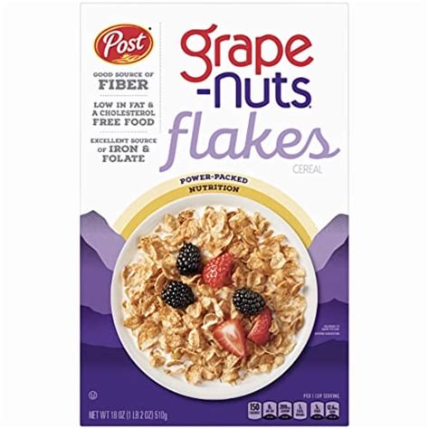 Grape Nuts Post Grape Nut Flakes Cereal 18oz (Pack of 14), 14 pack - Fry’s Food Stores