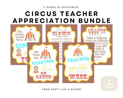 Teacher Appreciation Week Buy 2 Get 1 Free Bundle - Party Like a Cherry