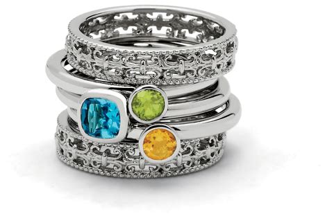 Stackable Mothers Rings- Stacking Sterling Silver Mothers Rings ...