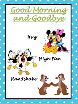 Disney good morning and goodbye poster by Tory's Teaching | TpT