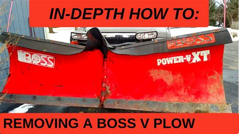 How to Remove a Boss V Plow Snow plow In-Depth How To - YouTube