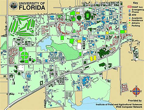 Campus of the University of Florida (active link for Java map of UF)