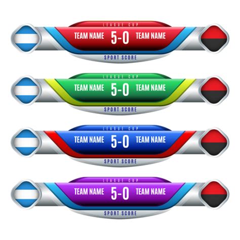 Scoreboard Elements Design For Football And Soccer, Soccer, Scoreboard ...