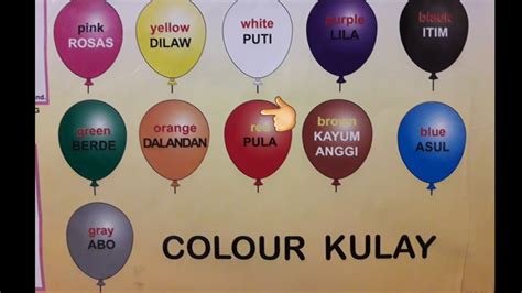 Learn colours | English and Tagalog | Balloons colour | Colour Kulay - YouTube