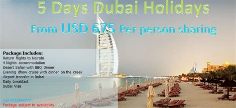 Brightways Travels and Tours Ltd: Dubai All Inclusive Flying Package – with air tickets, Hotel ...