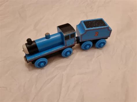 THOMAS & FRIENDS EDWARD TRAIN WOODEN BRITT ALLCROFT 1993 STAPLES FLAT ...