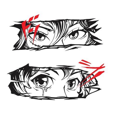 Premium Vector | Anime Eyes Art Vector Asset