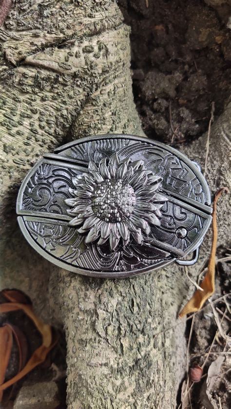 Sunflower Knife Belt Buckle Gift for Tough Guys Forged - Etsy Sweden