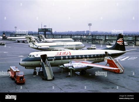 A BEA Viscount at Gatwick Airport in 1970 Stock Photo - Alamy