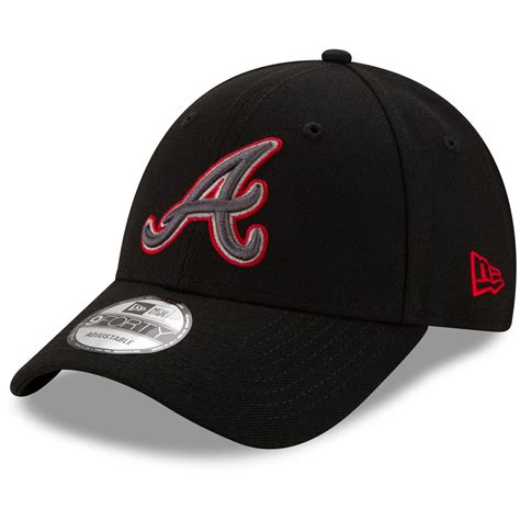 Men's New Era Black Atlanta Braves League - 9FORTY Adjustable Hat