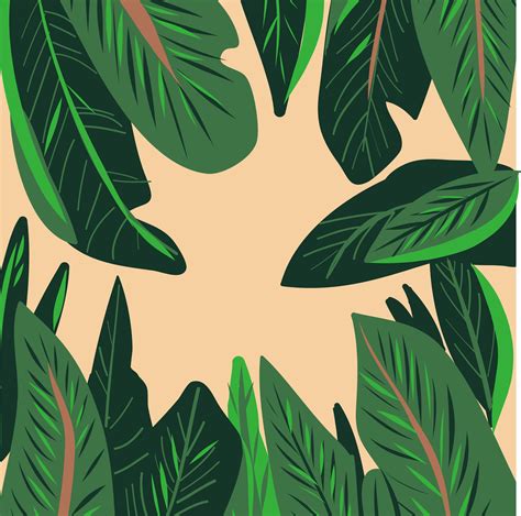 hand drawn Tropical leaf seamless pattern vector 614856 Vector Art at Vecteezy