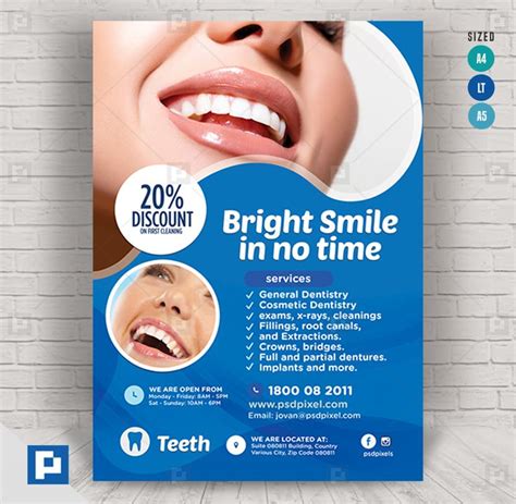 Dentist Services Flyer - PSDPixel | Dentist, Dental photos, Dental