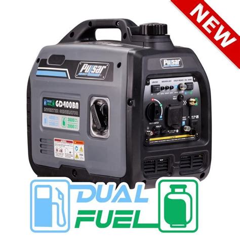 Pulsar Products GD400BN, 4000W Portable super-quiet Dual Fuel ...