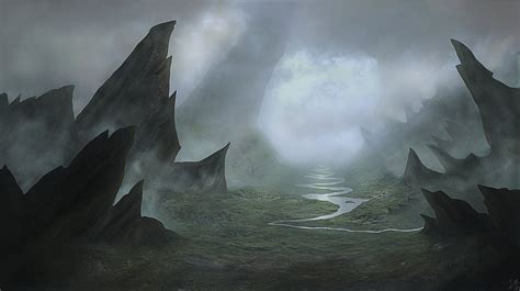 Landscape - Fantasy | Dark landscape, Fantasy landscape, Drawing scenery