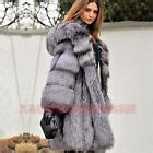 Women's Fur One-piece Long Winter Warm New Fur Coat Women's Hooded Silver Fox | eBay