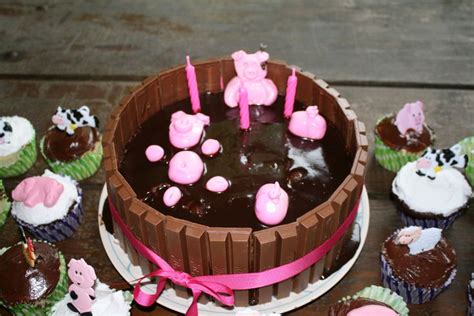 Pigs in the Mud cake | Cake, Mud cake, Cake decorating