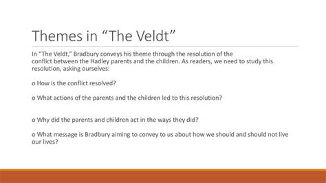 Best the veldt questions