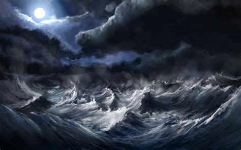 Alex Linde, Digital art, Nature, Landscape, Clouds, Sea, Waves, Storm ...