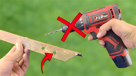 How to drill holes in iron without using a drill - YouTube