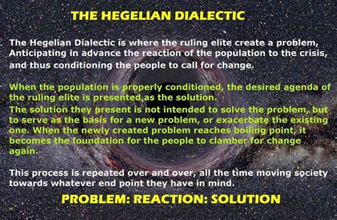 Hegelian Dialectic: Two Sides Same Coin, Problem Reaction Solution : r ...