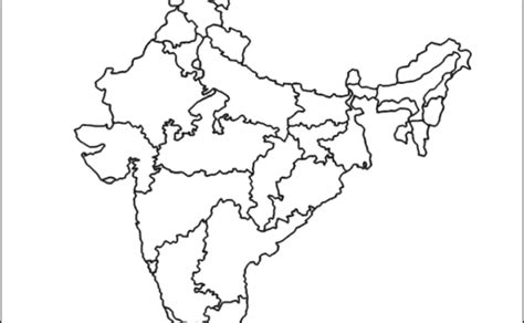 India Political Map Blank Printable – Bilarasa